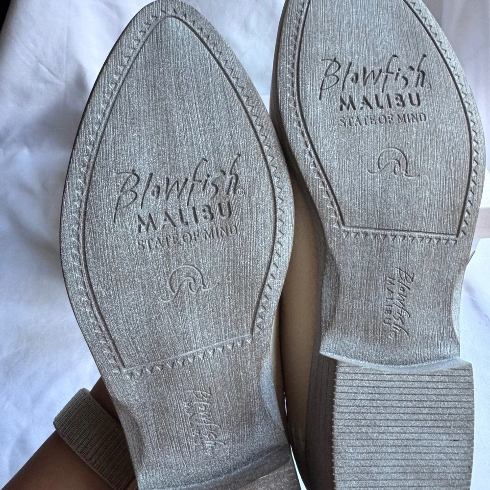 New Blowfish Malibu Harper Off White Loafers Studded Slip On Vegan Shoes‎ US 10M